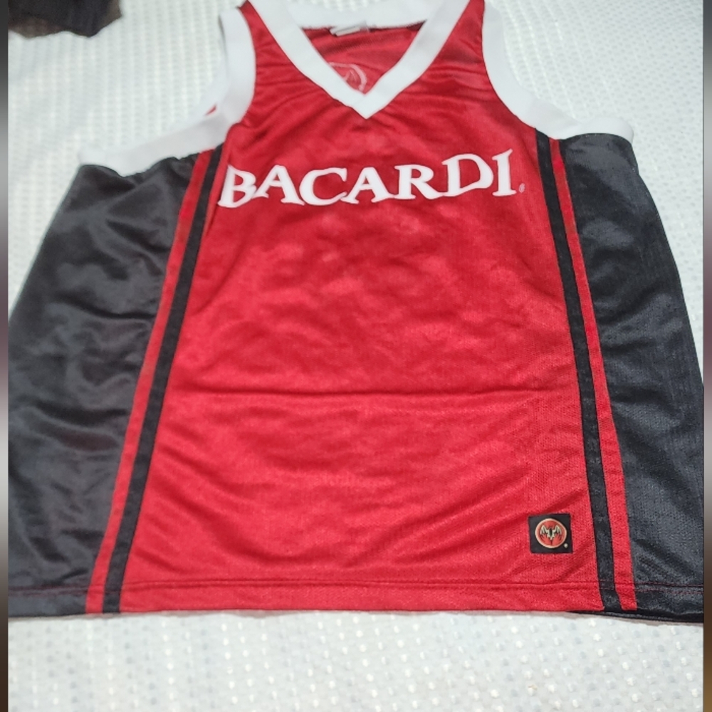 BACARDI EUC MENS SIZE LARGE BASKETBALL JERSEY SHIRT